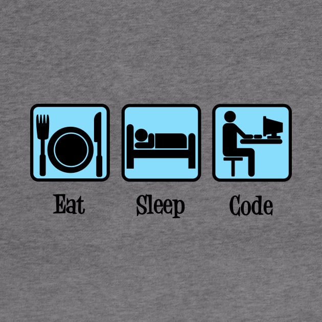 Eat Sleep Code Computer Humor by epiclovedesigns